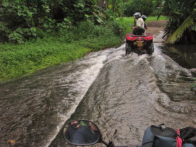 Fording another stream on the ATV