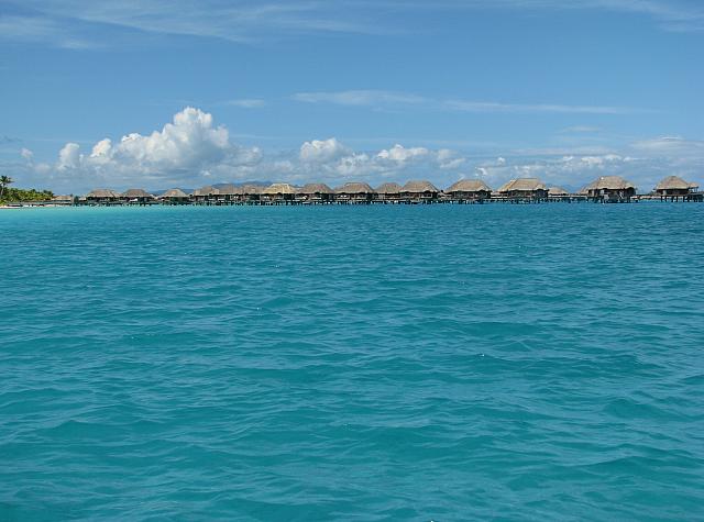Another resort with over-water bungalows...on one of the motus