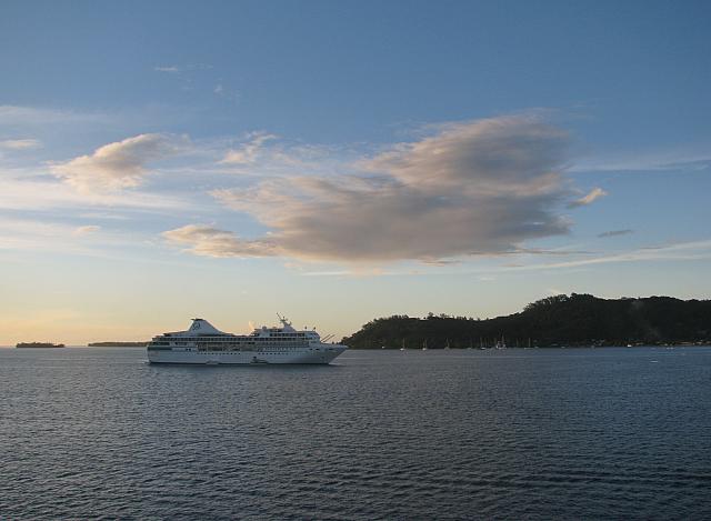 Paul Gauguin anchored near Vaitape