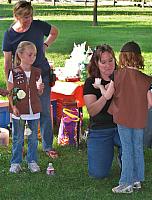 Then Mommy pins on *her* Girl Scout pin