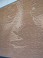 Closeup of 'blocks' making up the face