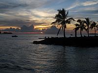 Sunset behind the palms - Vaitape, Bora Bora