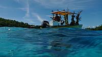 View of the boat from the water