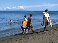 Surfers at Point Venus